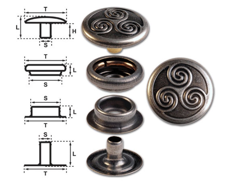 Screwback Concho Schraubniete Zierniete Keltischer Lebensbaum No 1 Celtic Concho Schraubzierniete