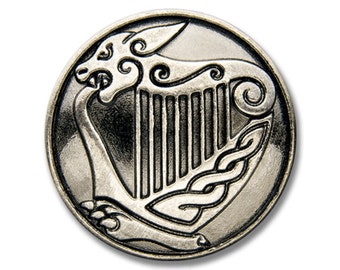 Concho / Screw Back Rivet Celtic Harp