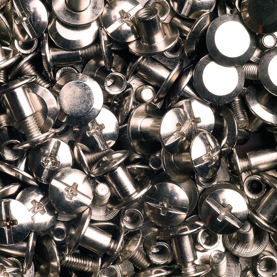thumbnail image 2 of 100 Black Socket Screw Belt Rivets, 5mm, For Crafts Bags, Unbranded 2 of 5