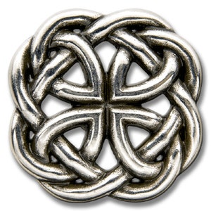 Concho / Screw Back Rivet Celtic Openwork Knot Round image 1