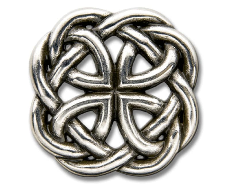 Concho / Screw Back Rivet Celtic Openwork Knot Round image 1