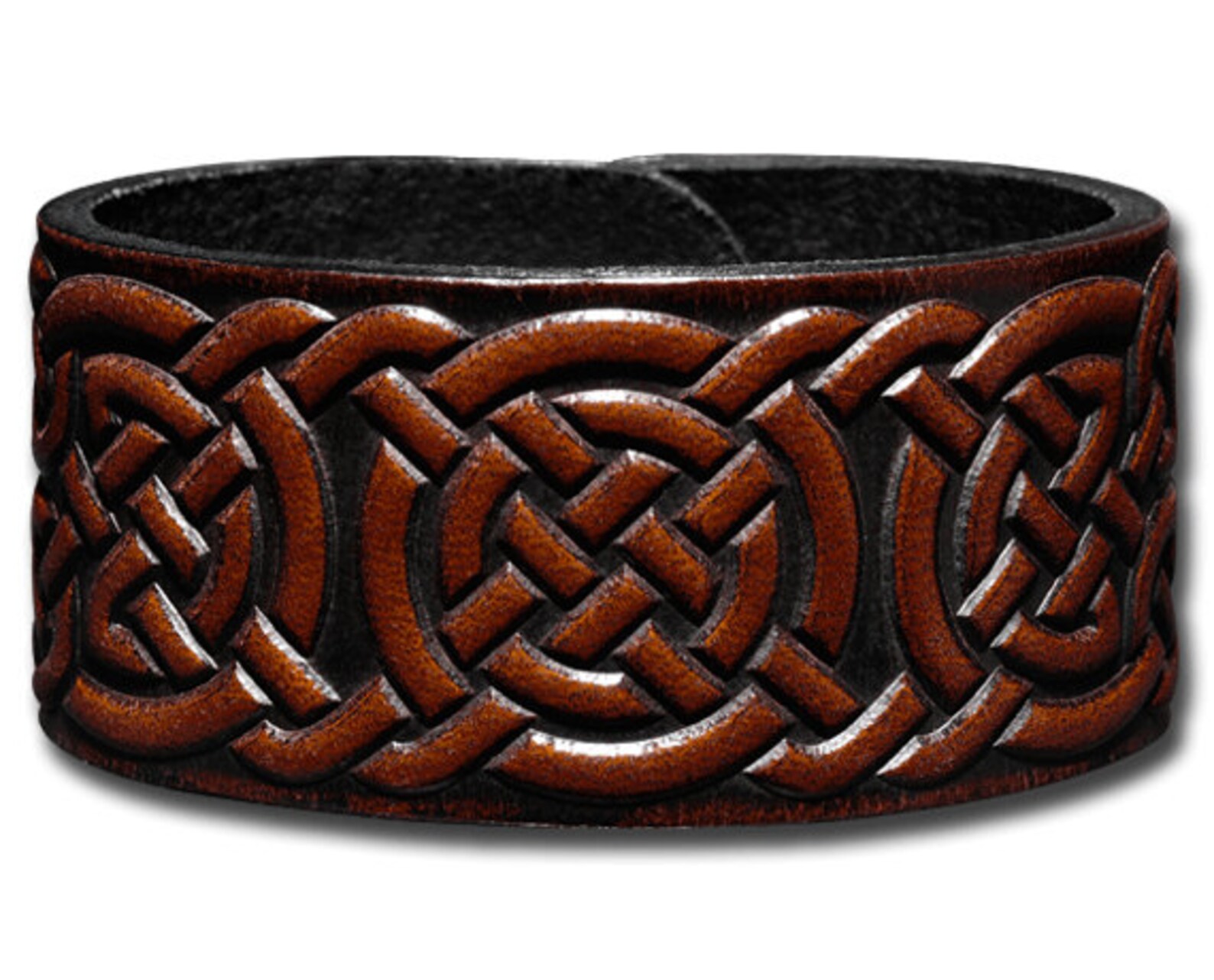 Celtic Leather Bracelet Wristband Cuff Embossed 32mm Celtic Etsy