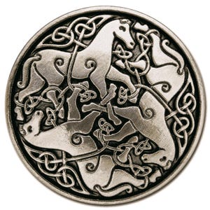 Concho / Zierschraubniete Keltische Pferde