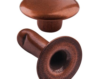 200 Doppel-Hohlnieten 2-teilig 7mm "7/8" aus Eisen (nickelfrei), Finish: kupfer-antik