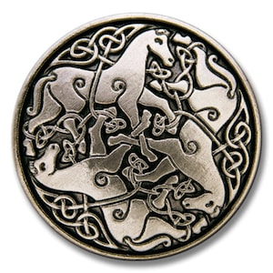 Concho / Screw Back Rivet Celtic Horses