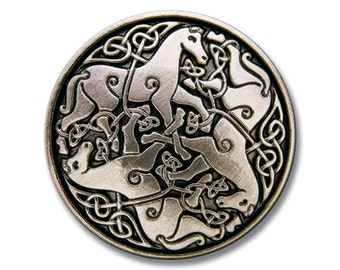 Concho / Screw Back Rivet Celtic Horses