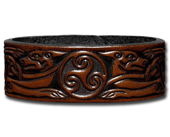 Celtic leather bracelet new arrivals