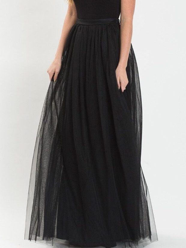 net maxi skirt