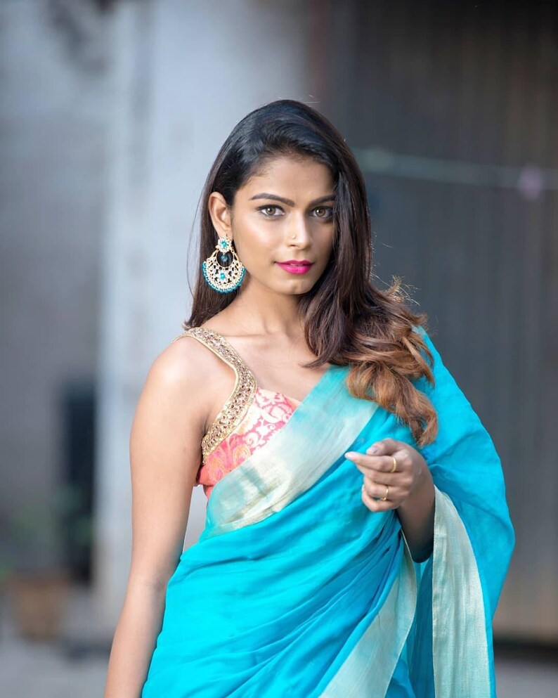 Pure Cotton Saree/ Designer cotton linen Saree/ Handloom Etsy