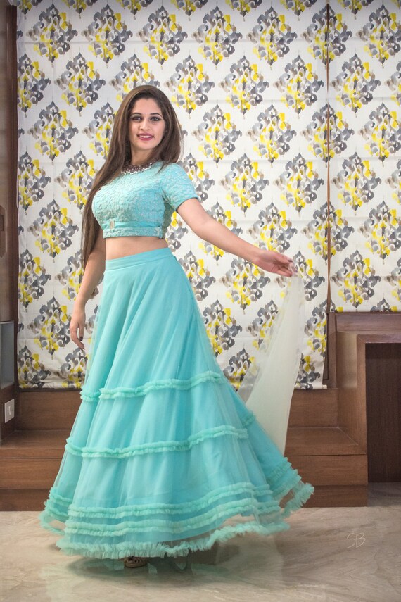 Crop Top With Heavy Skirt Deals, 52 