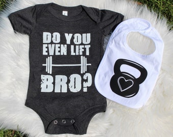 Do You Even Lift Onesie Baby Shower Gift Geek Custom Bodysuit Meme Weight Train 