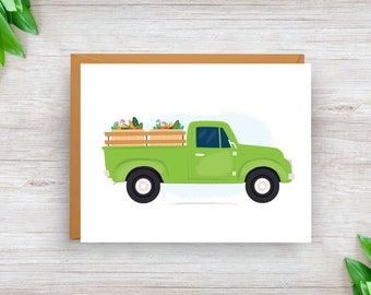 Vintage Pickup Truck, Stationery Card