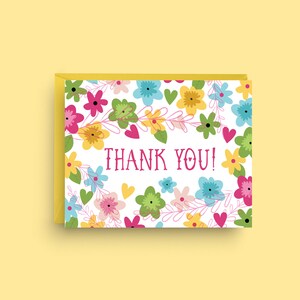 Boxset met bloemenbedankkaarten: Spring Wedding Appreciation, A2-formaat