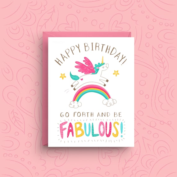 Einhorn-Karte Geburtstagskarte lustige Einhorn Karte