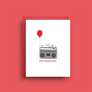 Retro Boombox Birthday Card: Hip-Hop Music Lover Greeting