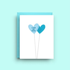 Gay Dads Appreciation Card, LGBTQ+ Greeting, Family Love Card, Celebrate Your Dads, A2 Size, All Occasion Card