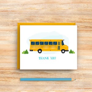 Schulbus Dankeskarte, Zurück zur Schulkarte, Lehreranerkennungskarte, Dankeskarte für Studenten, Busfahrer Danke