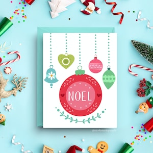 Tarjeta de Navidad, tarjeta navideña escandinava, saludo navideño, tarjeta navideña festiva, tamaño A2 con sobre