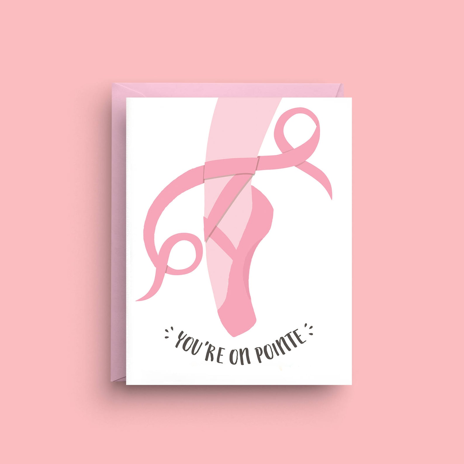 you're on pointe, ballet card, congrats card