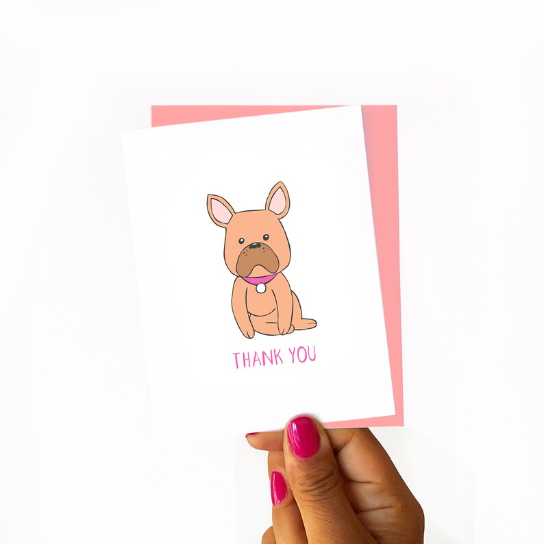 French Bulldog Card, Thank You Card image 3