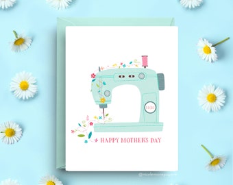 Happy Mother's Day, Sewing Machine Card