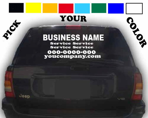 Custom Windshield Text Lettering 5 x 42 Vinyl Decal Sticker Business Banner Sign