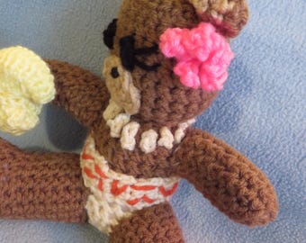 Crochet Teddy Bear Inspired by baby Moana with Seashell
