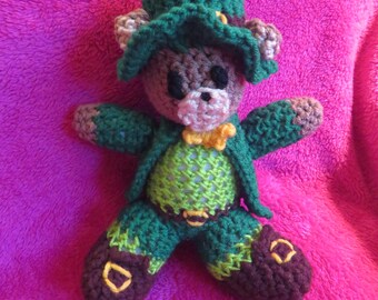 Crochet St. Patrick's Day Leprechaun Teddy Bear