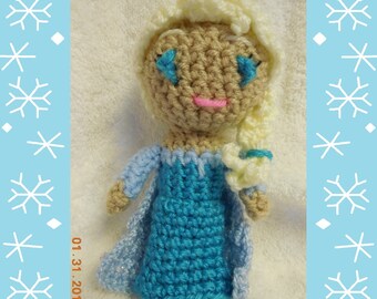 Crochet Princess Doll Inspired by Elsa from Frozen
