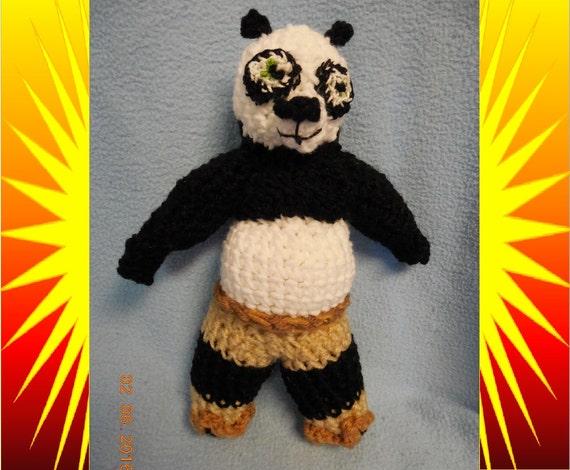 Crochet Plush Panda Bear Stuffed Animal Inspired by Po From Kung Fu Panda Etsy UK