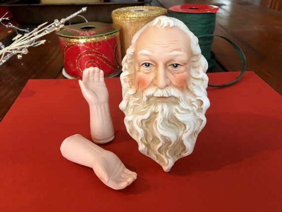 porcelain santa heads
