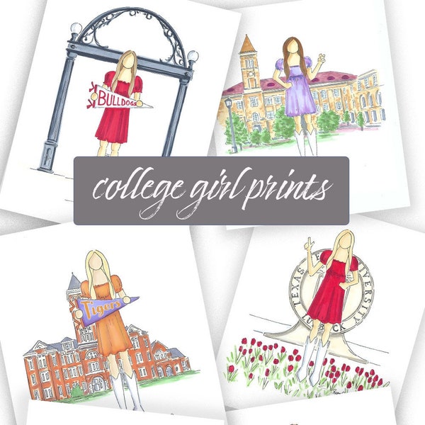 Personalized Graduation Gift For High School Graduate Art Print for Dorm Personalized University Art Customizable College Graduation Gift