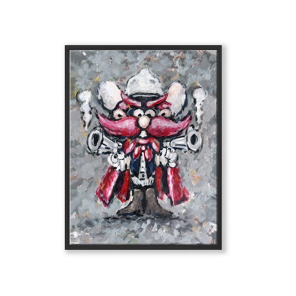 Raider Red Canvas Hand Embellished Giclee' Texas Tech Wreck 'Em Artwork Texas Tech Art Canvas Texas Tech Artwork Raider Red Artwork Guns Up