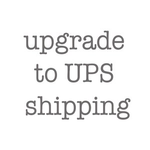 Upgrade to UPS shipping