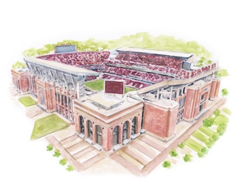 Kyle Field Artwork Texas A&M Football Art Gift Aggie Dorm Print of Kyle Field Keepsake Office Artwork Texas Aggie Football Stadium