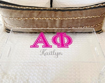 Alpha Phi Personalized Gift Tray for Bed Table Acrylic Laptop Tray Sorority Gift for Alpha Phi Dorm Study Tray Christmas Gift for Alpha Phi