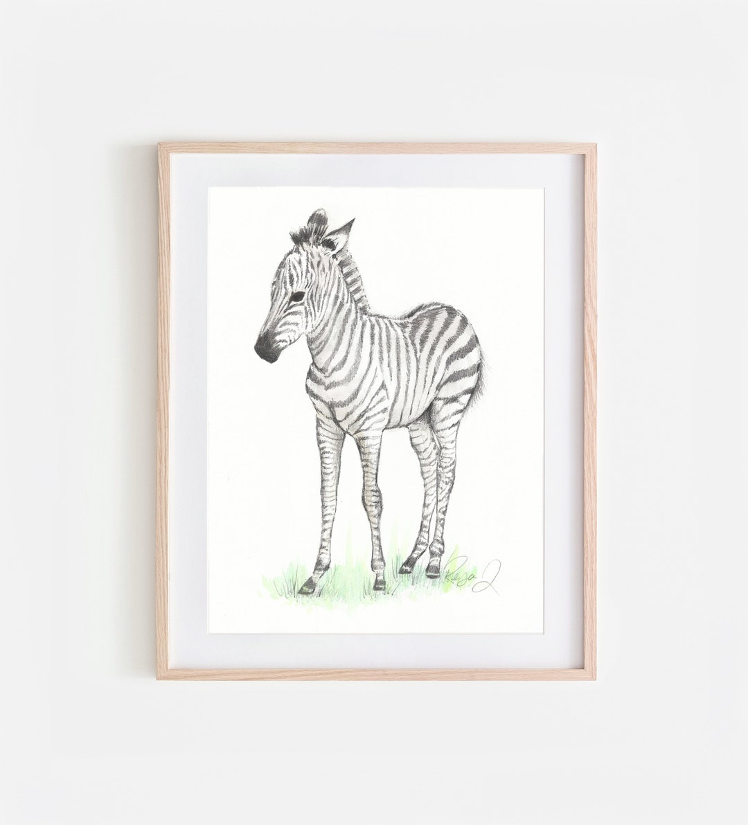 Watercolor Animal Art for Nursery Safari Nursery Art Adorable Animal