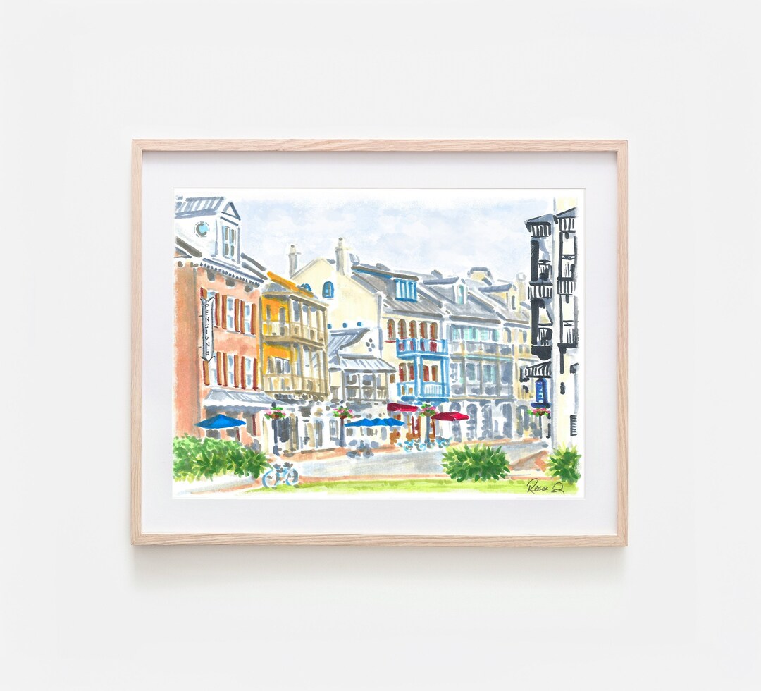 Main Street Rosemary Beach Art Print 30A Art Rosemary Beach Wall Art