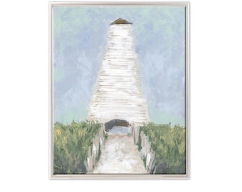 Seaside Florida Art of  Coleman Pavilion Hand Embellished Giclee Canvas Keepsake for 30A Vacation Home or Gift