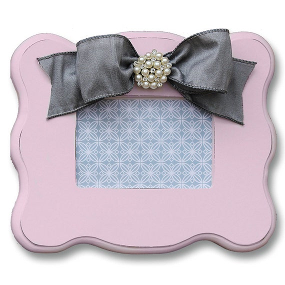 Items similar to pink and gray picture frame pink and gray decor kids