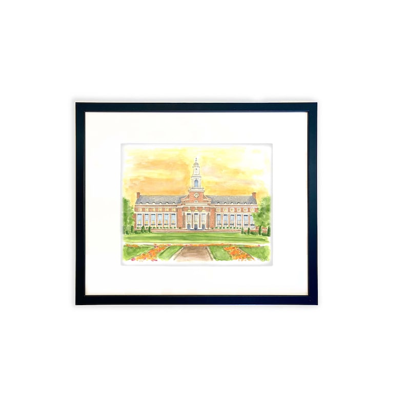 Oklahoma State Library Print OSU Art Graduation Gift Oklahoma State Gift Dorm Decor OSU Painting Oklahoma State Office Decor Go Pokes imagem 5