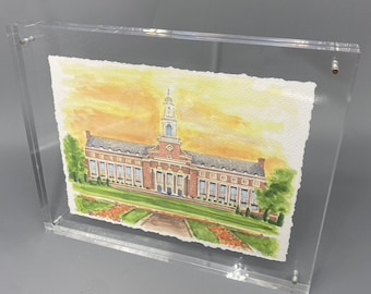 Oklahoma State Library Print OSU Art Graduation Gift Oklahoma State Gift Dorm Decor OSU Painting Oklahoma State Office Decor Go Pokes