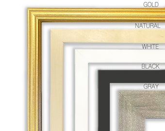Art Frame, Frame for Prints, Black Frame, 16x20 Frame, White Frame, 11x14 Frame, Gold Frame, Gray Frame, Natural Frame