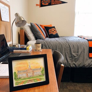 Oklahoma State Library Print OSU Art Graduation Gift Oklahoma State Gift Dorm Decor OSU Painting Oklahoma State Office Decor Go Pokes imagem 8