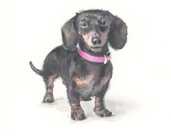 Hand Painted Pet Portrait: Custom Watercolor Dog or Cat Memorial
