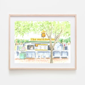 Seaside Florida Meltdown Food Truck Art Watercolor Seaside Food Truck Print 30A Art Print Airstream Seaside Gift Beach Keepsake 30A Wall Art