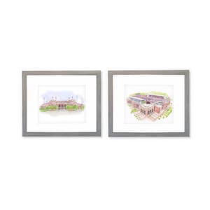 Set of Texas A&M Kyle Field and Blue Bell Park Artwork Graduation Gift Gigem Ags Office Decor Texas Aggie Baseball Football Stadium Set