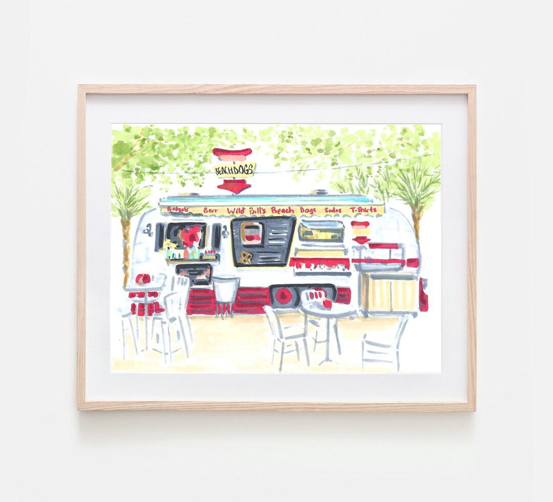 Seaside Florida Art Wild Bill's Beachdogs Seaside Food Trucks 30A Art