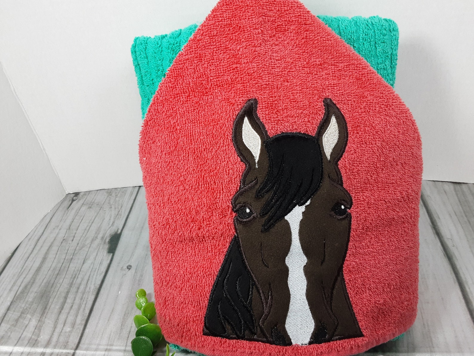 Hooded Towel Horse Hooded Towel Horse Lover Towel Bath Etsy