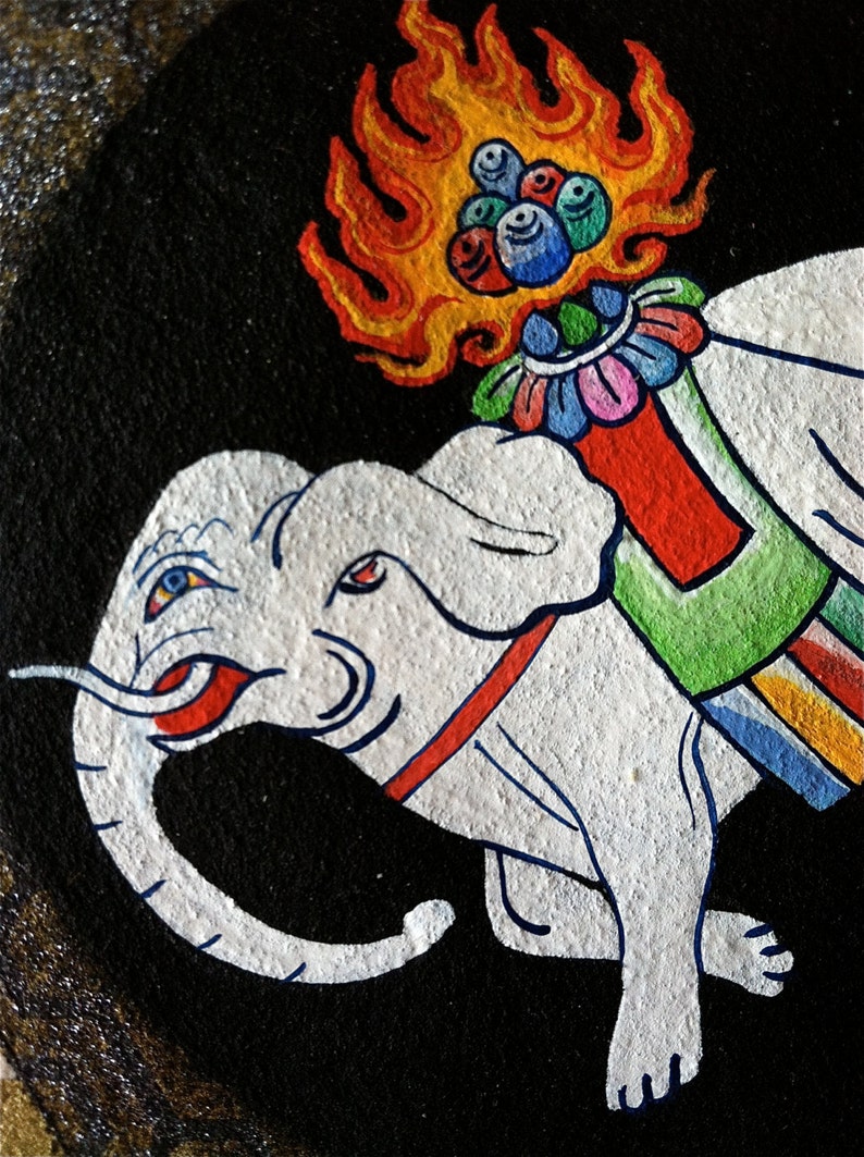 Sacred Buddhist Elephant Icon 8 X 6 20 X 15 Cm Etsy